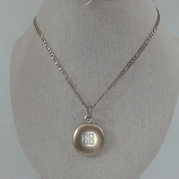 Vintage Givenchy Logo Pendant Necklace – 17" to 20.5" - Picture 1 of 3